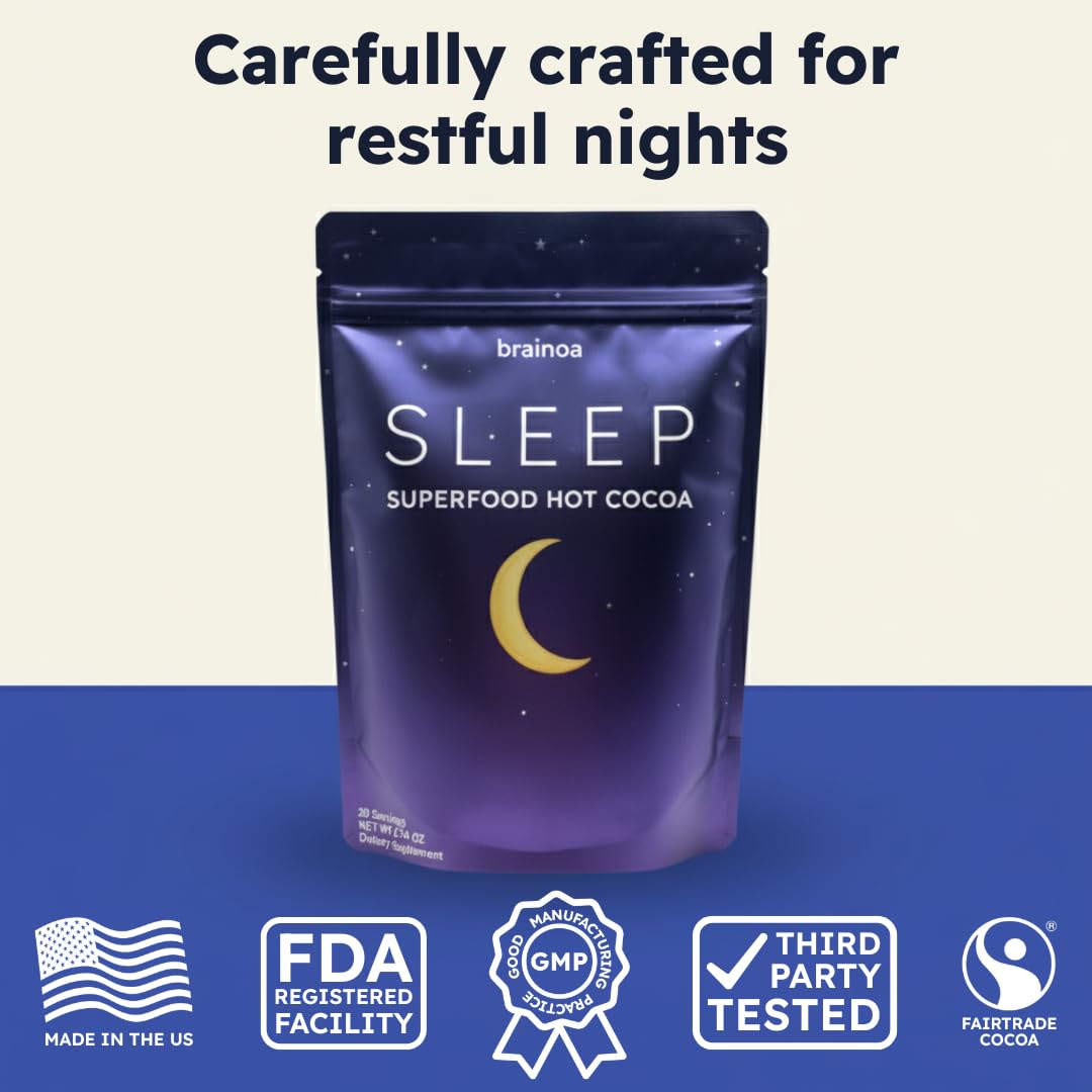 Brainoa Sleep Cocoa for Chocolate Lovers – No Melatonin, No Added Sugar