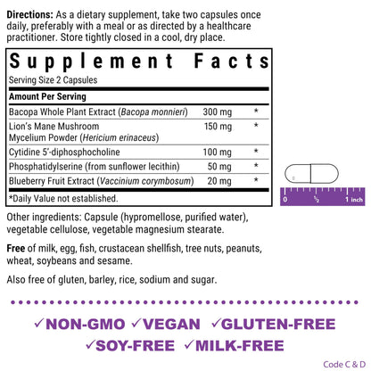 Bluebonnet BrainPower – Whole Food Nootropics for Brain Health