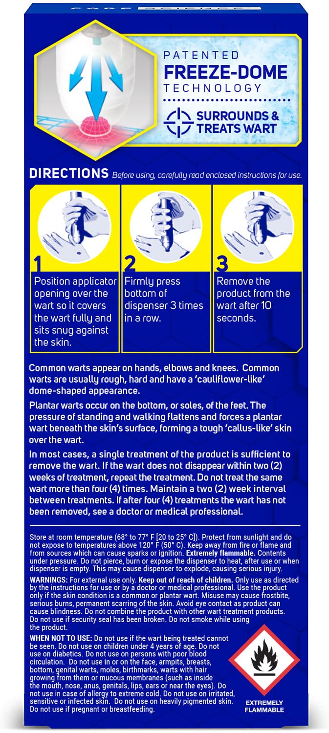 Care Science Wart Remover Freeze — 8 Applications | 1-Step Wart Removal for Common Warts (Hands, Elbows, Knees, Feet) | brand