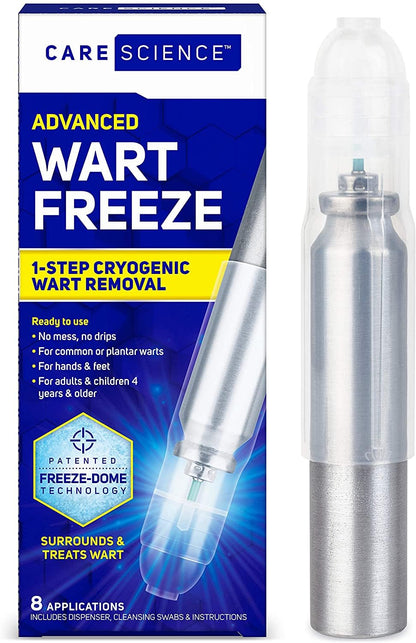 Care Science Wart Remover Freeze — 8 Applications | 1-Step Wart Removal for Common Warts (Hands, Elbows, Knees, Feet) | brand