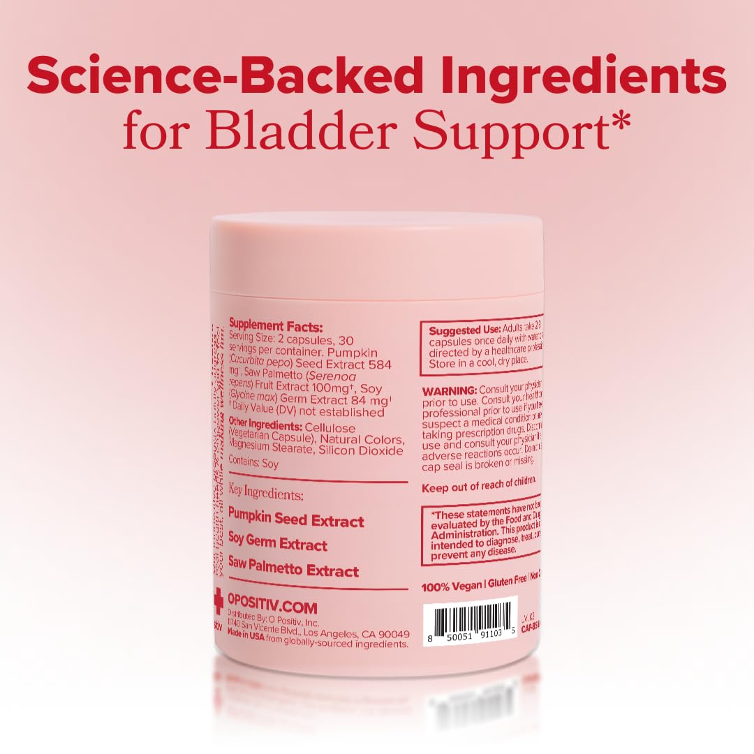O Positiv URO Bladder Control – Urinary Urgency, Frequency & Leakage | 30 Servings