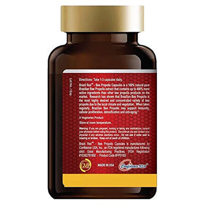 Brazil Red Bee Propolis High Concentrate (120 Capsules) | Premium Brazilian Propolis