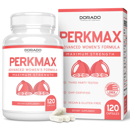 Breast Support Pills for Women - 120 Count | Fenugreek, Saw Palmetto, & More | USA Made