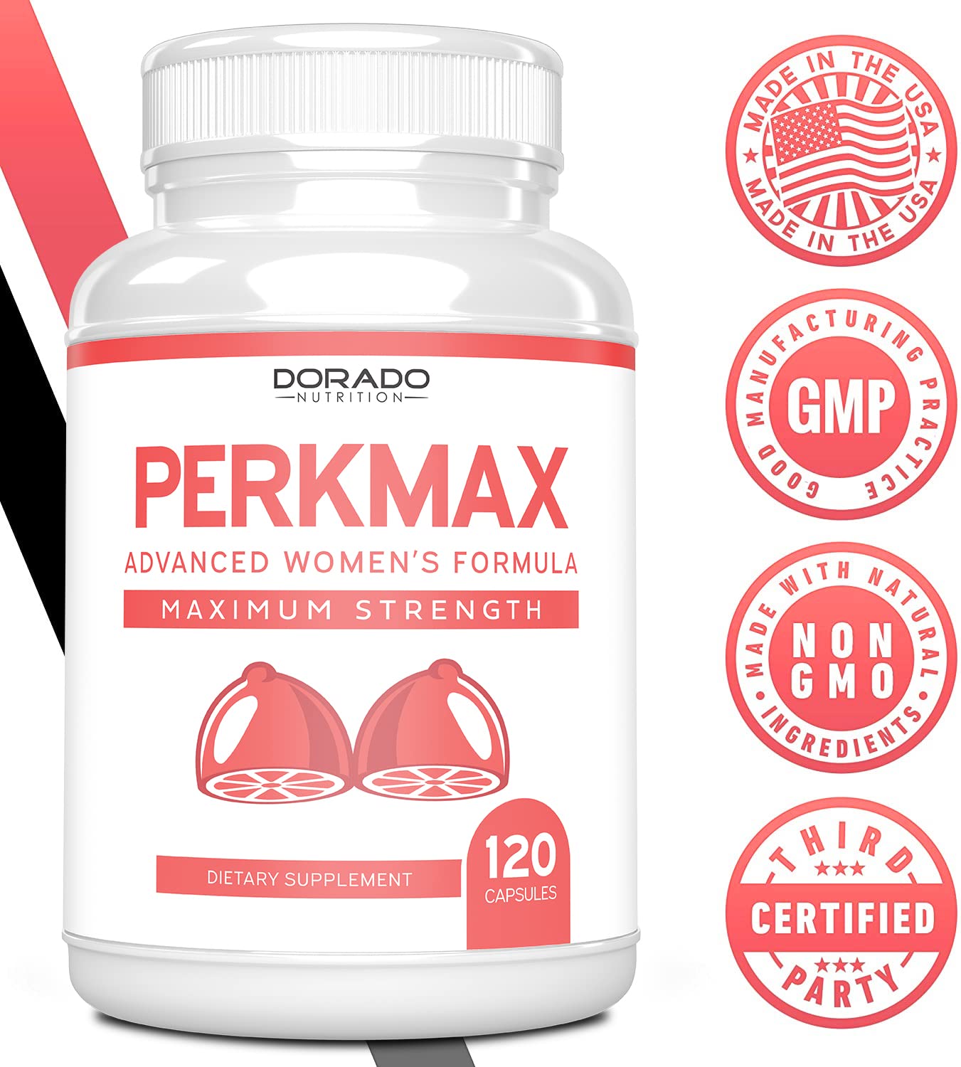 Breast Support Pills for Women - 120 Count | Fenugreek, Saw Palmetto, & More | USA Made