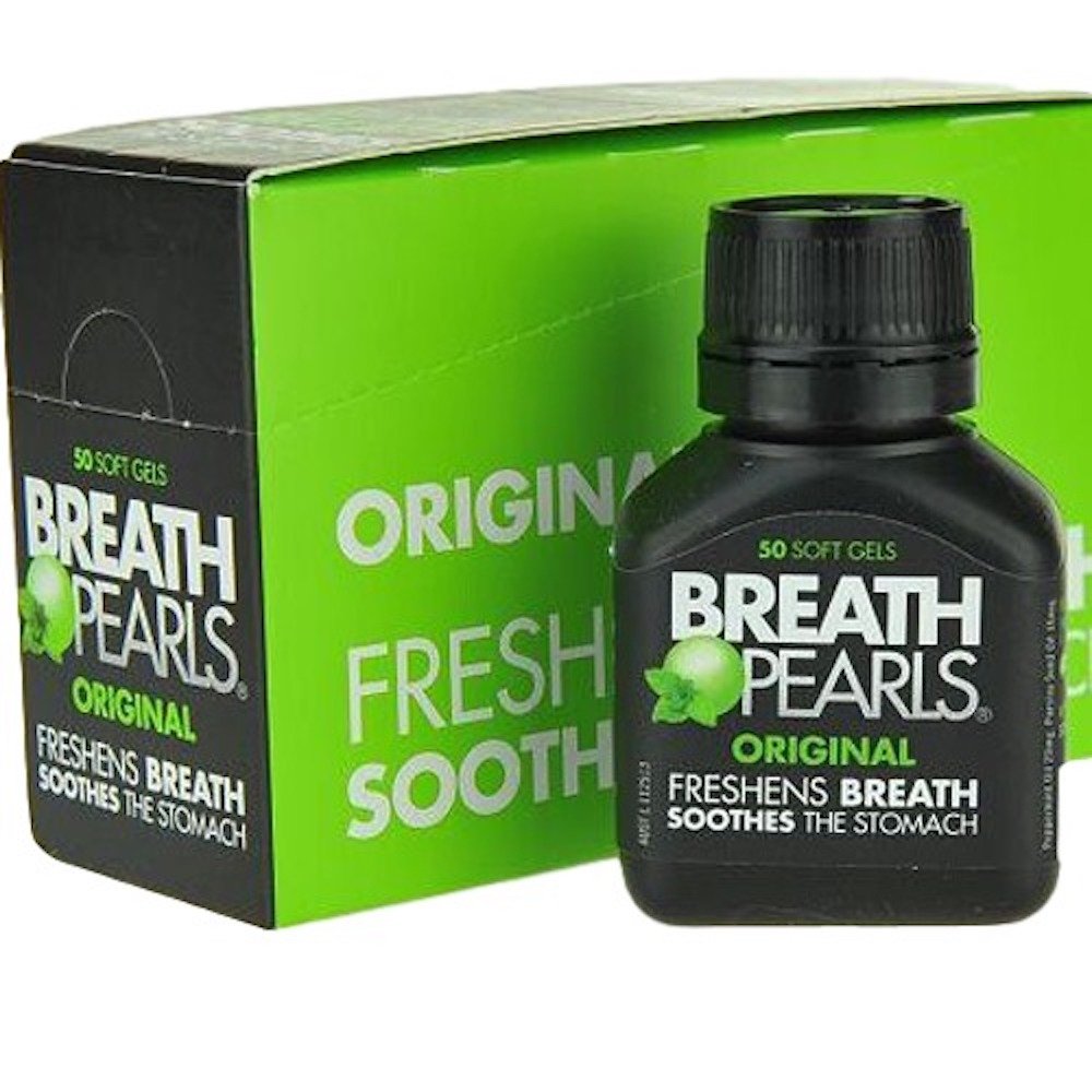 Breath Pearls Original Freshens Breath – 50 Softgels, All Natural