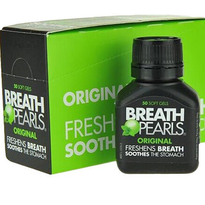 Breath Pearls Original Freshens Breath – 50 Softgels, All Natural