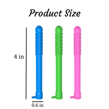 3-Pack Chewable Essential Oil Breath Sticks - Focus, Aromatherapy & Fresh Breath