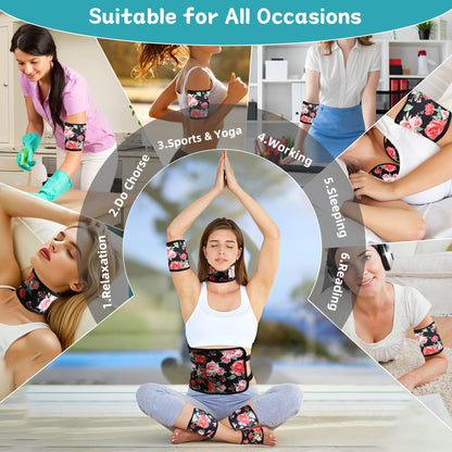 Castor Oil Pack Wrap Organic Cotton Kit – 9 Pcs, Adjustable Straps, Reusable & Machine Washable