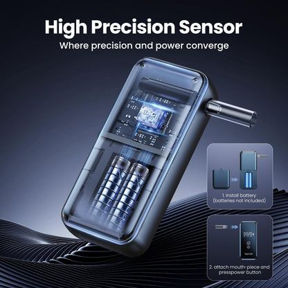 Breathalyzers | Professional Portable Alcohol Breathalyzer with 8 Mouthpieces
