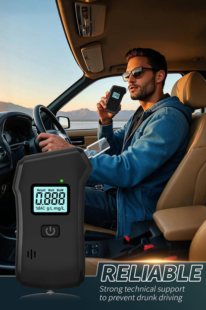 Breathalyzer 2025 – Portable, High-Accuracy Alcohol Tester with LCD Display | Personal Home Breathalyzer