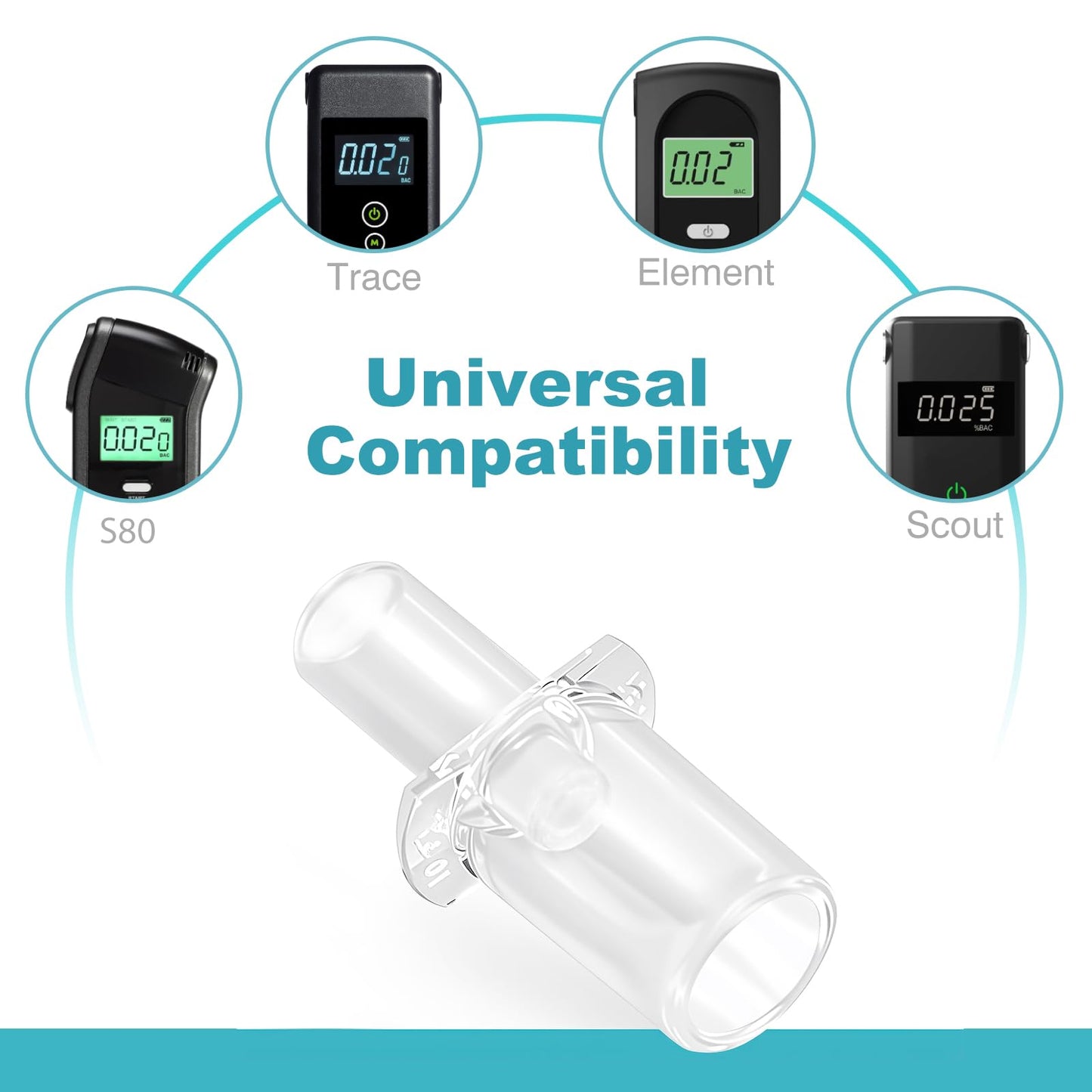 Breathalyzer Mouthpieces (500-Pack) - S75 S80 Trace Element Scout Compatible