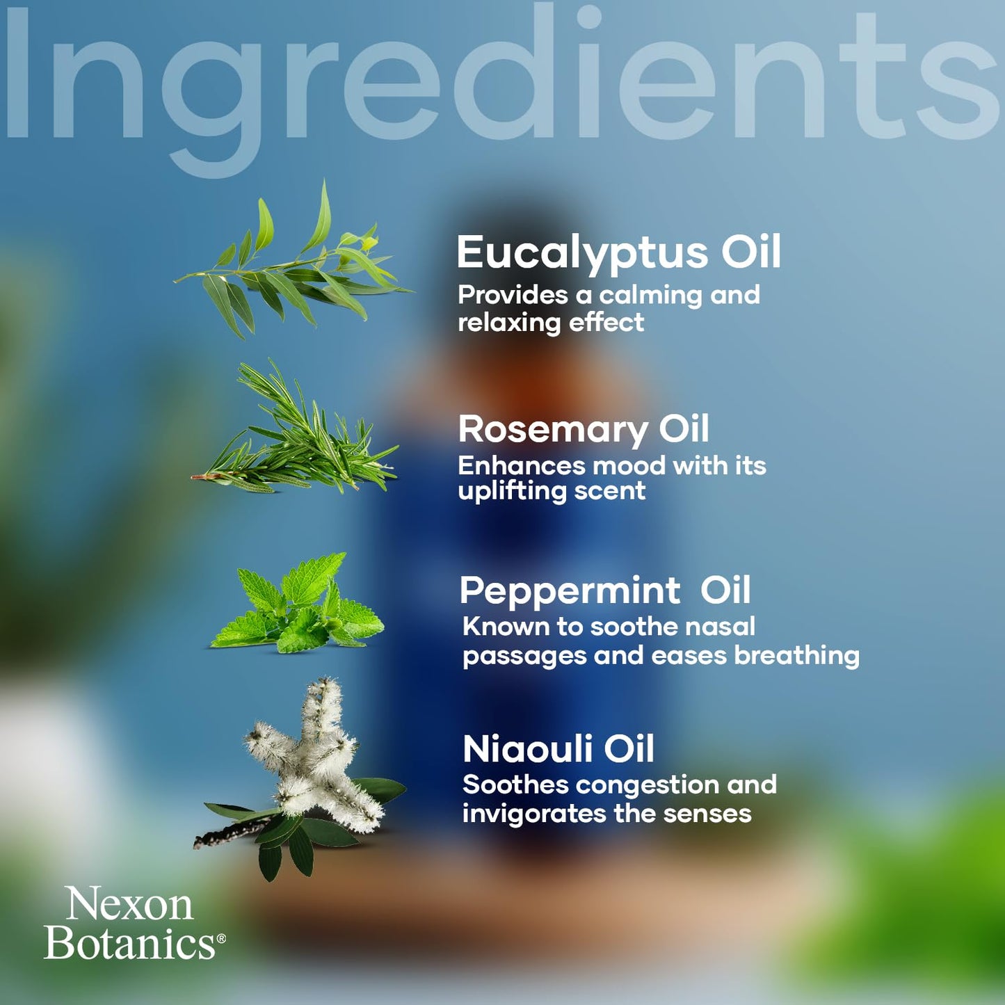 Breathe Essential Oil Blend 60 ml – Sinus Relief with Menthol | Nexon Botanics