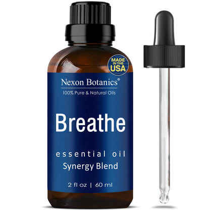 Breathe Essential Oil Blend 60 ml – Sinus Relief with Menthol | Nexon Botanics