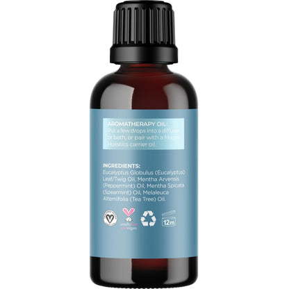 Breathe Essential Oil for Diffuser - Eucalyptus Peppermint Tea Tree Mint Blend | 1 Fl Oz