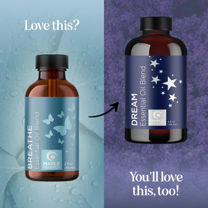 Breathe Essential Oil for Diffuser - Invigorating Eucalyptus & Peppermint (2 oz)