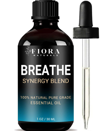 Breathe Essential Oil Blend for Diffuser – Eucalyptus, Peppermint & Tea Tree