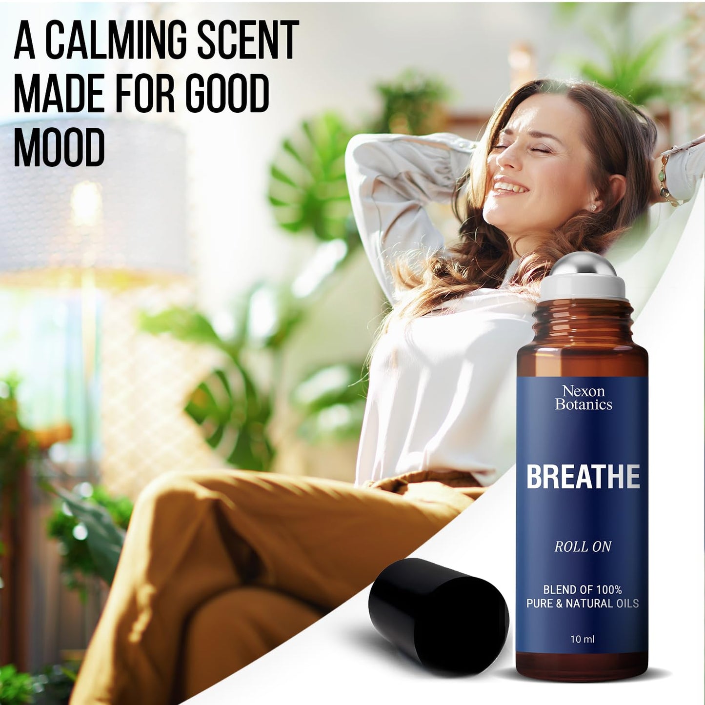 Breathe Essential Oil Roll-On 10 ml – Eucalyptus, Peppermint & Rosemary | Nexon Botanics