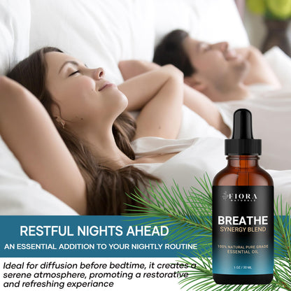Breathe Essential Oil Blend for Diffuser – Eucalyptus, Peppermint & Tea Tree