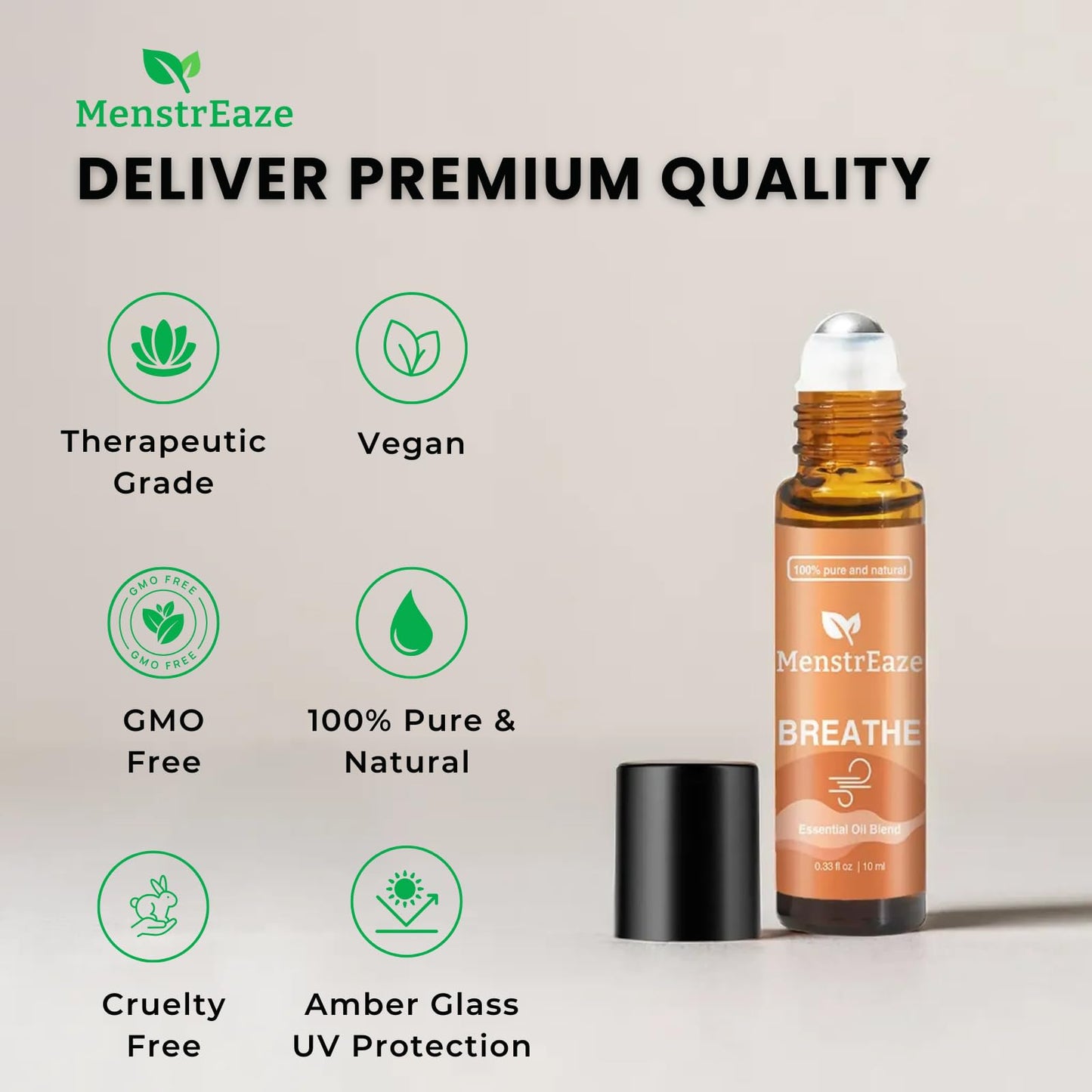 Breathe Essential Oil Roll-On Blend | Therapeutic-Grade, Clear Breathing & Energy Boost (10ml)