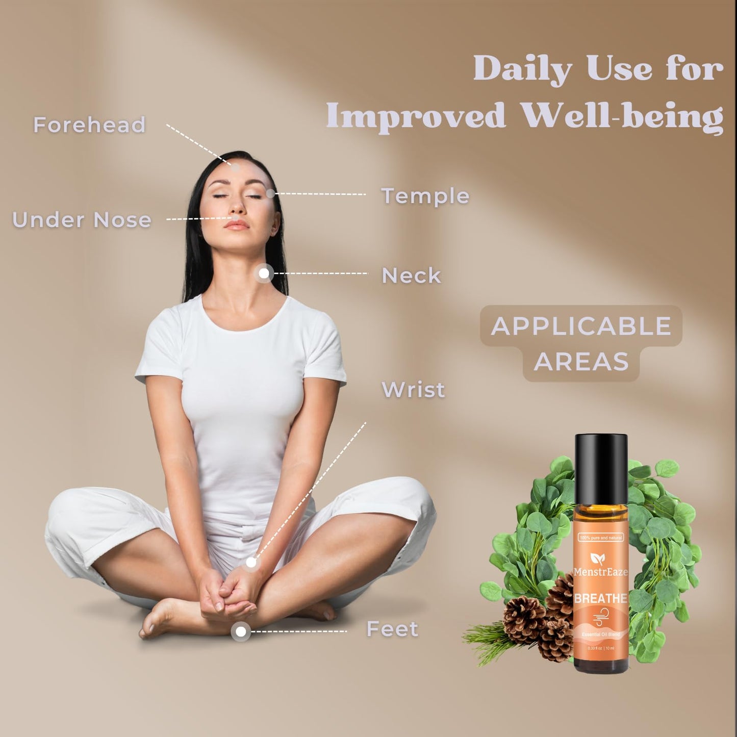 Breathe Essential Oil Roll-On Blend | Therapeutic-Grade, Clear Breathing & Energy Boost (10ml)