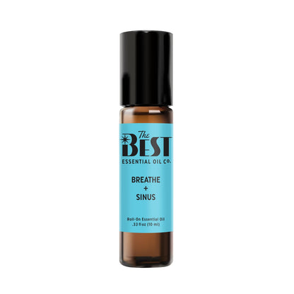 The Best Essential Oil Co. Breathe + Sinus Roll-On - Premium Grade, Pre-Diluted in Coconut Oil, 10 ml