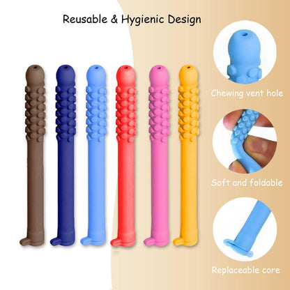 6-Pack Chewable Breather Sticks with Essential Oils – Focus & Fresh Breath