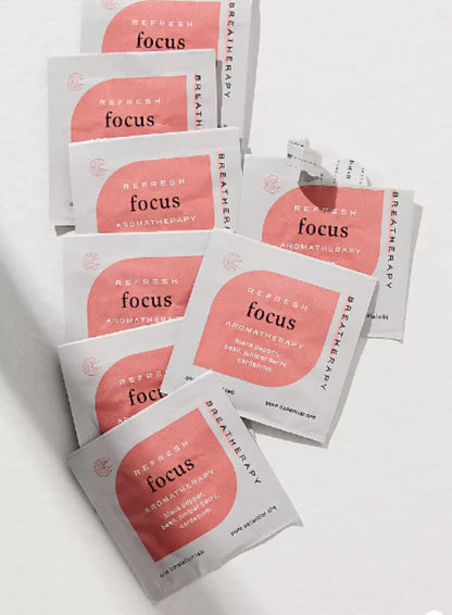 Breatherapy Aromatherapy Focus Patches - Black Pepper & Basil for Focus - 8-Pack