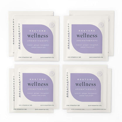 Breatherapy Aromatherapy Wellness Patches - Niaouli & Ginger Essential Oils for Immune Wellness - 8-Pack