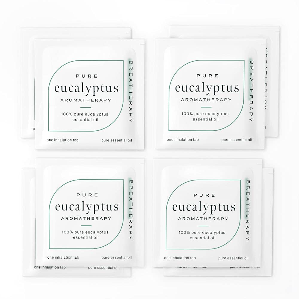 Breatherapy Aromatherapy Eucalyptus Patches – 8-Pack for Congestion Relief, Focus & Alertness