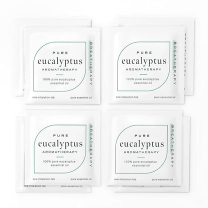 Breatherapy Aromatherapy Eucalyptus Patches – 8-Pack for Congestion Relief, Focus & Alertness