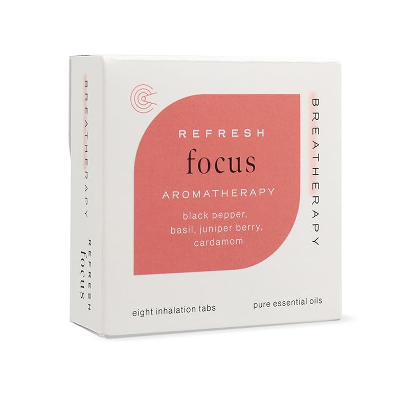 Breatherapy Aromatherapy Focus Patches - Black Pepper & Basil for Focus - 8-Pack