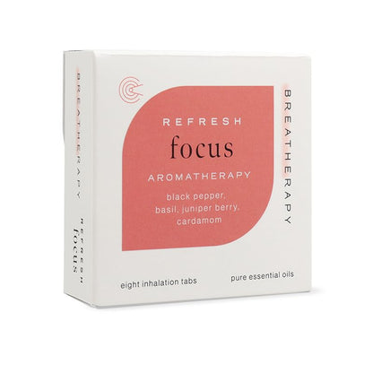 Breatherapy Aromatherapy Focus Patches - Black Pepper & Basil for Focus - 8-Pack
