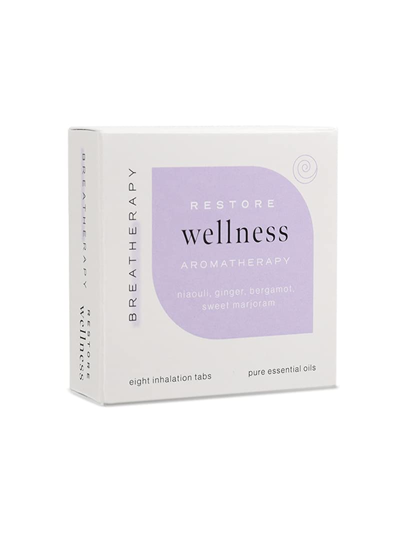 Breatherapy Aromatherapy Wellness Patches - Niaouli & Ginger Essential Oils for Immune Wellness - 8-Pack