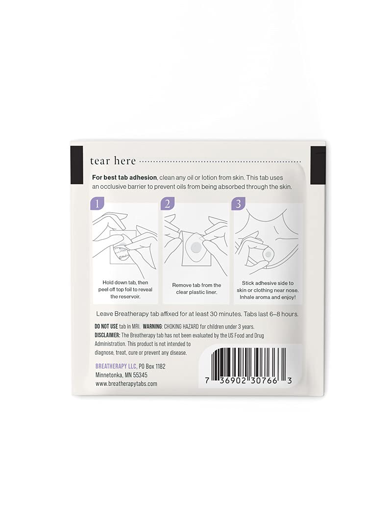 Breatherapy Aromatherapy Allay Patches – Lavender & German Chamomile, 8-Pack