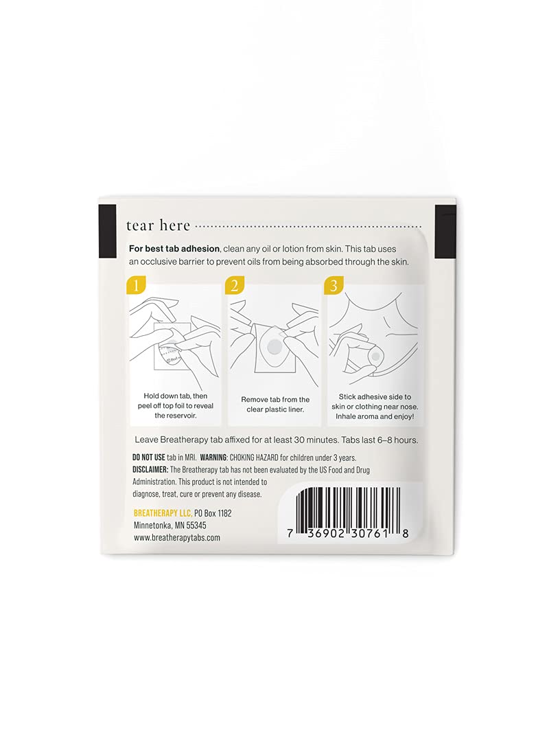 Breatherapy Aromatherapy Happiness Patches – Mood-Boosting Essential Oil Aroma Patch (8-Pack)