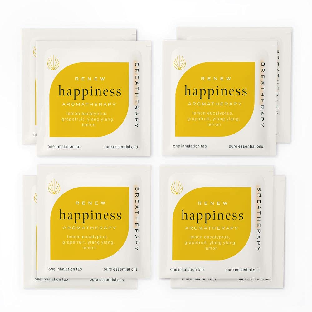 Breatherapy Aromatherapy Happiness Patches – Mood-Boosting Essential Oil Aroma Patch (8-Pack)