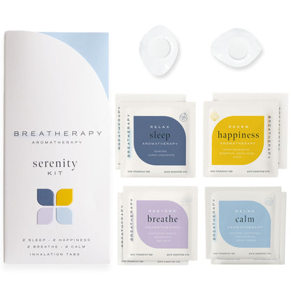 Breatherapy Serenity Kit - Essential Oil Inhalation Tabs (8-Pack)