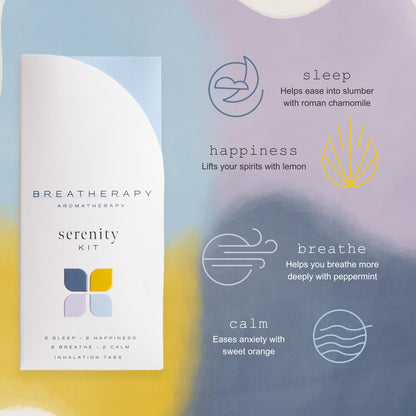 Breatherapy Serenity Kit - Essential Oil Inhalation Tabs (8-Pack)