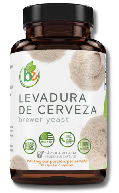 Brewer's Yeast Capsules 1500 mg - 90 Veggie Caps | Natural, Made in USA