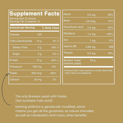 Brewer's Yeast Flakes for Lactation – Unsweetened, Gluten Free, Kosher | 1 Pack