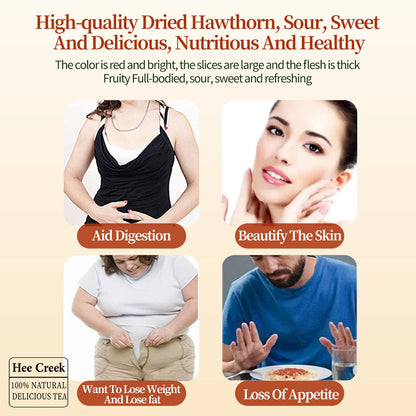 Hee Creek Hawthorn Berry Tea – Seedless Dried Hawthorn Slices, 7.06oz/200g, Sun-Dried Hawthorn for Tea Infusion