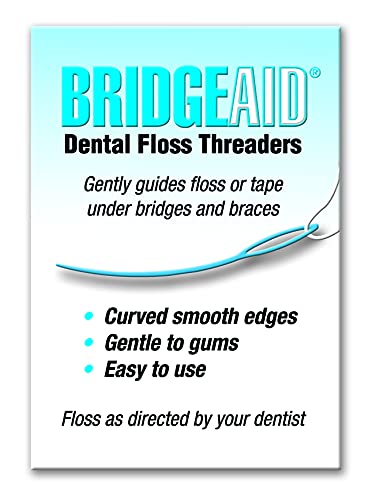 BridgeAid Dental Floss Threaders (1 Pack of 50) | Flexible, Gentle & Easy to Use