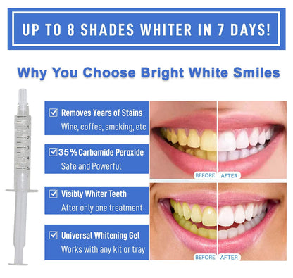 Bright White Smile 35% Teeth Whitening Gel Refills – 10 Pack (5ml)