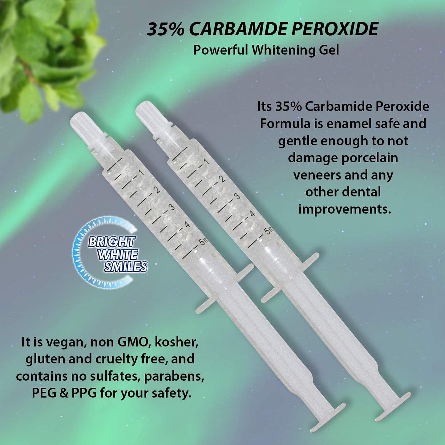 Bright White Smile 35% Teeth Whitening Gel Refills – 10 Pack (5ml)