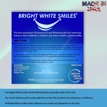 Bright White Smiles Teeth Whitening Kit with LED Light – Home Use