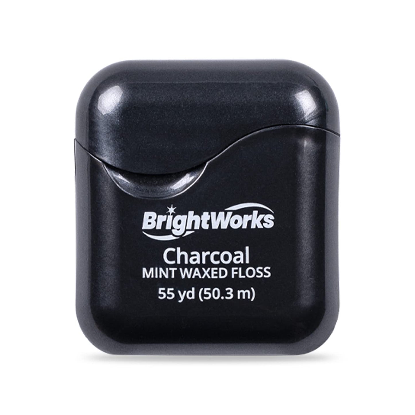 BrightWorks Activated Charcoal Dental Floss – 55 Yards x4 – Mint Waxed