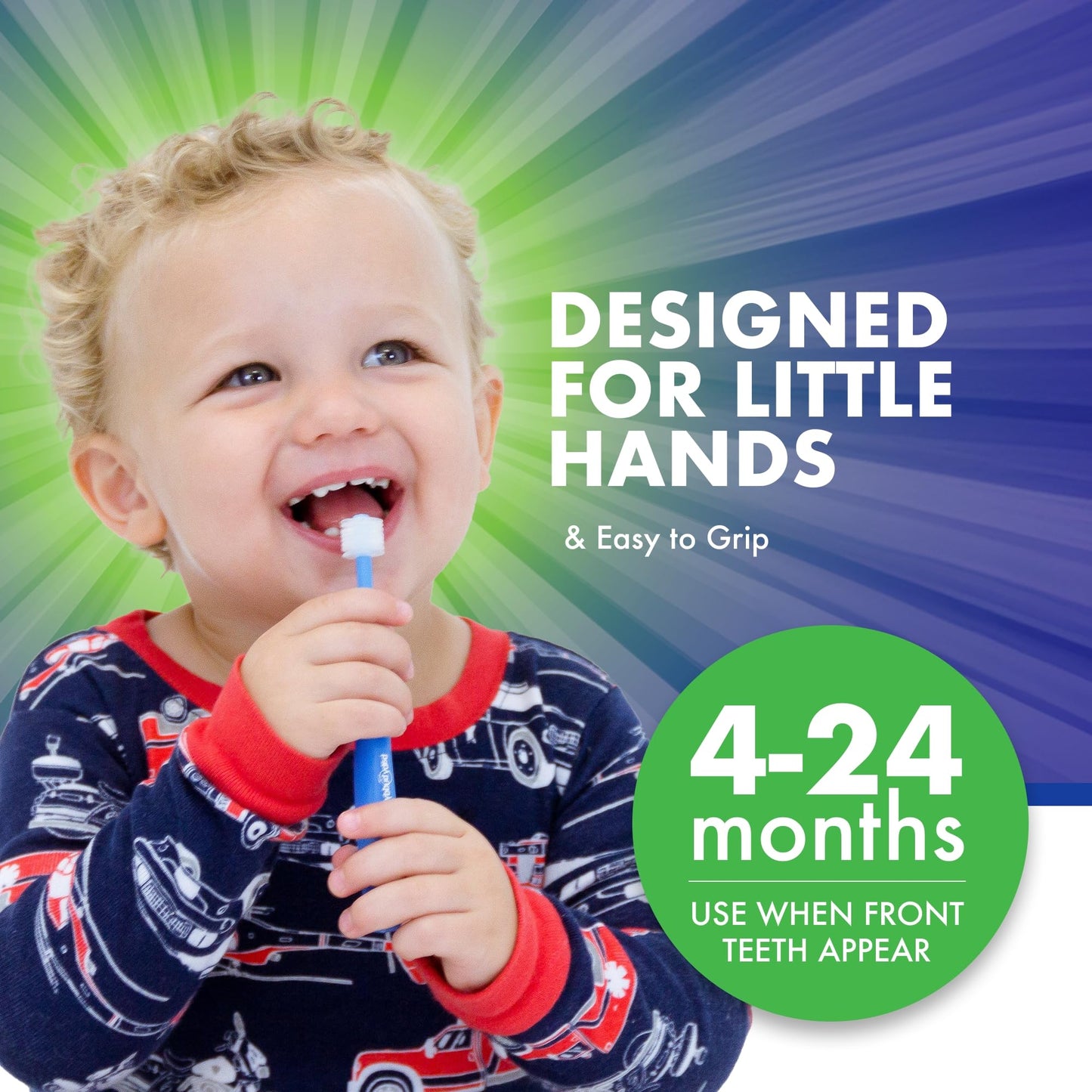 Brilliant Oral Care Baby Toothbrush – Ultra-Soft Bristles, 360° Round Head, Ages 0-2 (3 Pack)
