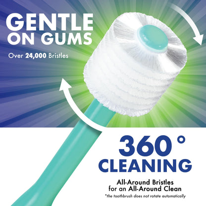 Brilliant Oral Care Baby Toothbrush – Ultra-Soft Bristles, 360° Round Head, Ages 0-2 (3 Pack)