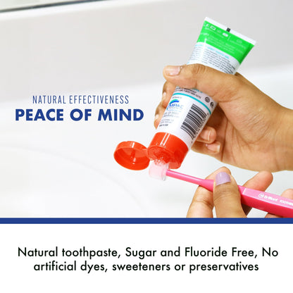 Brilliant Oral Care Kids Fluoride-Free Toothpaste & Spry Gel – Strawberry Banana, 2 oz (2 Pack)