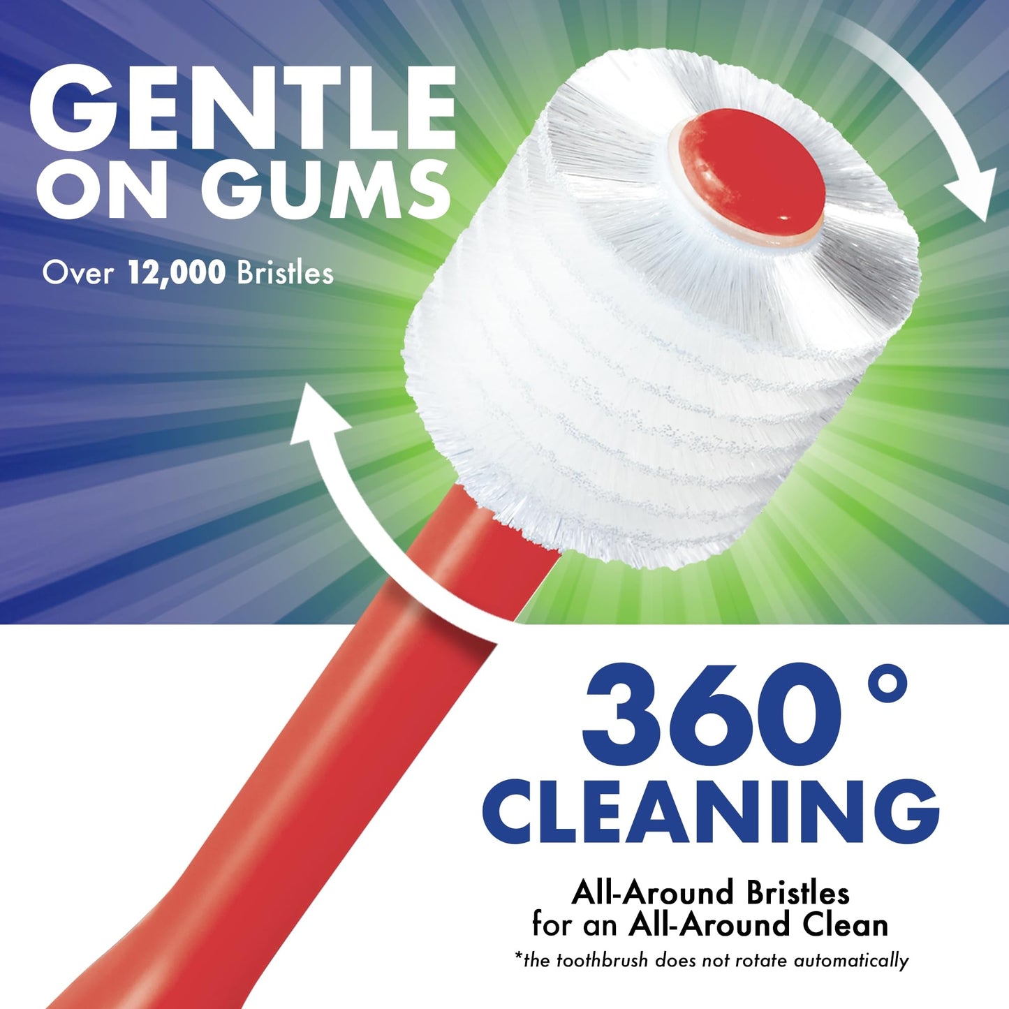 Brilliant Oral Care Kids Toothbrush – Soft Bristles, Round Head (Ages 5–9) Red, 1 Pack